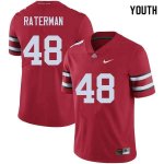 NCAA Ohio State Buckeyes Youth #48 Clay Raterman Red Nike Football College Jersey YAL8245XX